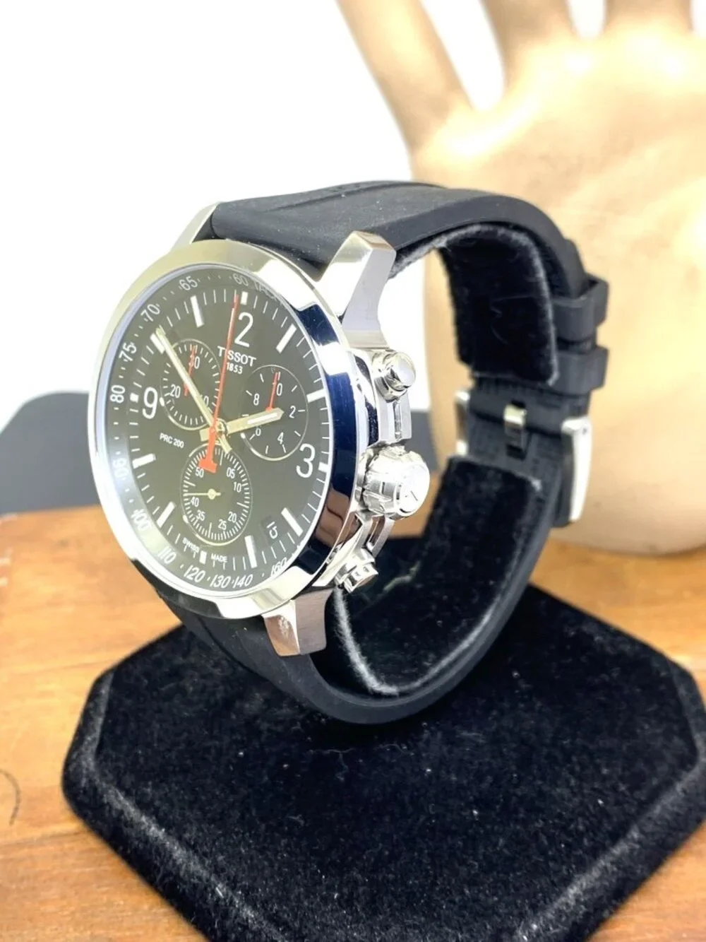 Tissot PRC 200 Men's Watch Chronograph Swiss Quartz Black Rubber T1144171705700